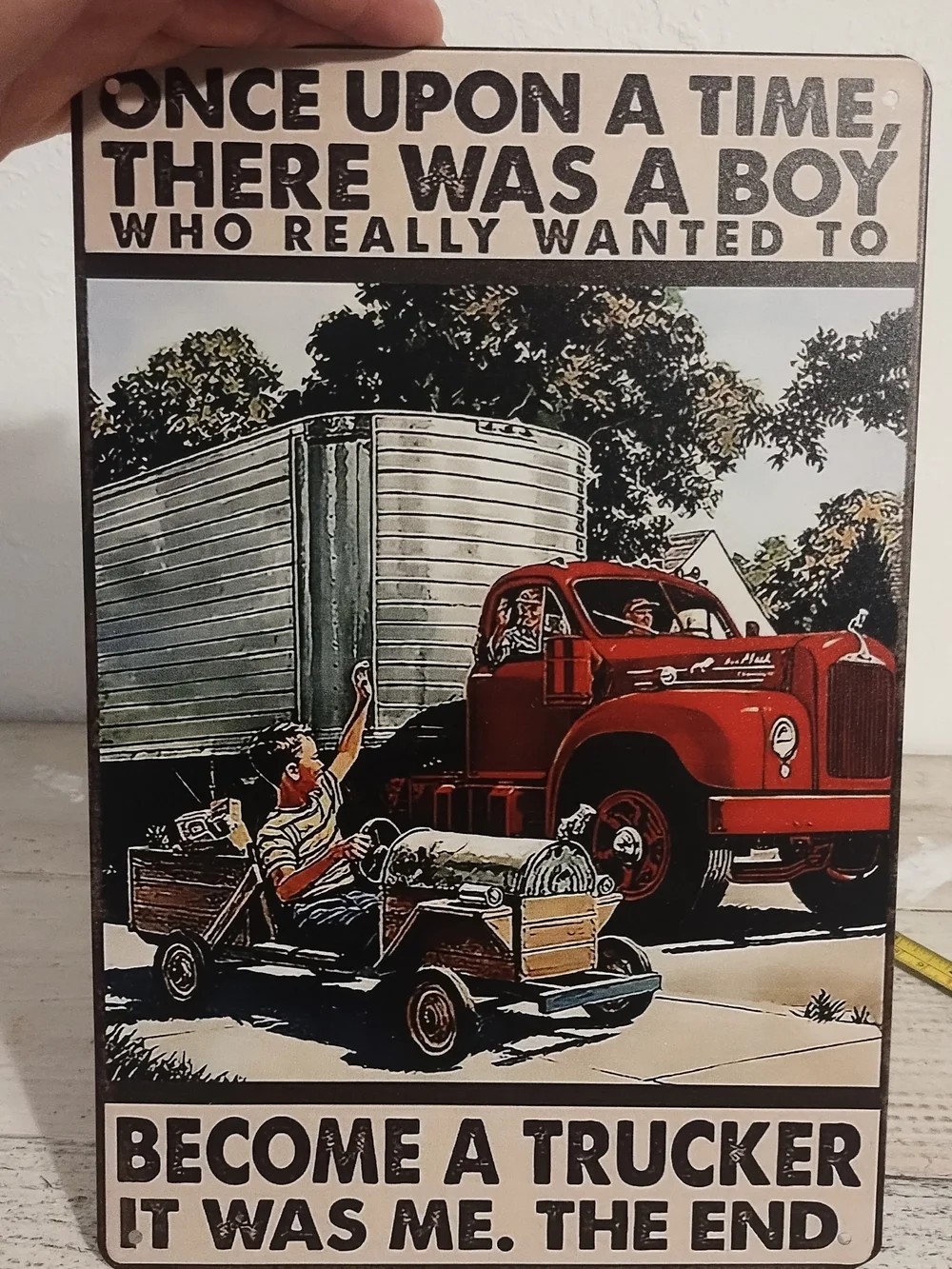 Metal Poster, Gift For Trucker, very good condition 12